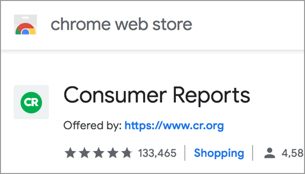 CR Shopping Assistant Chrome Store